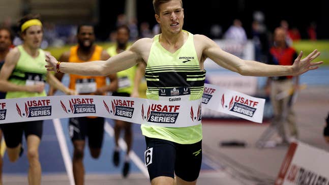 Casimir Loxsom breaks own American 600-meters indoor record